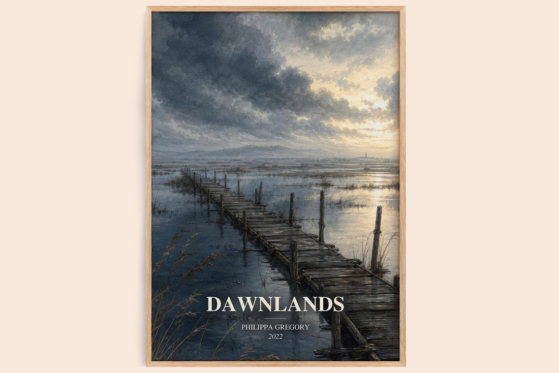 Dawnlands watercolour book poster by Philippa Gregory – framed literary art print
