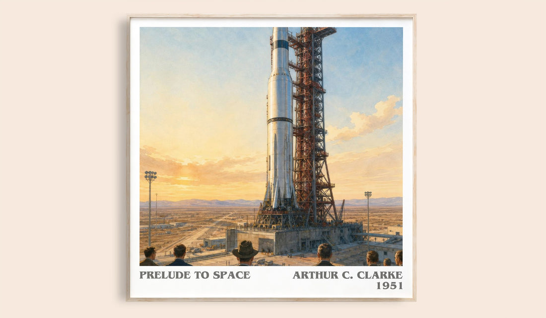 Prelude to Space literary book poster by Arthur C. Clarke – framed literary art print