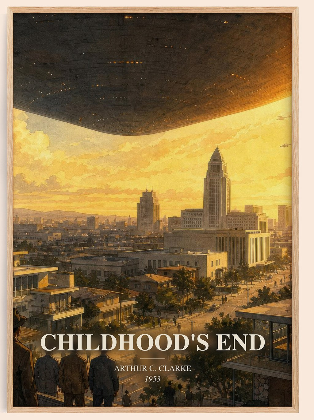Childhood's End watercolour book poster by Arthur C. Clarke – framed literary art print