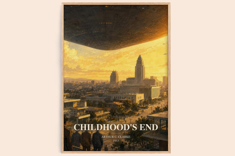 Childhood's End watercolour book poster by Arthur C. Clarke – framed literary art print
