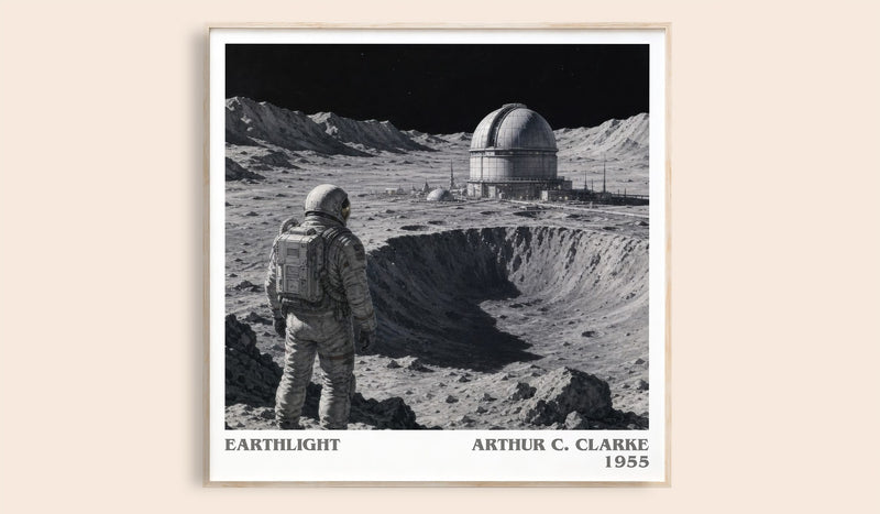Earthlight literary book poster by Arthur C. Clarke – framed literary art print