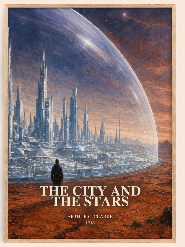 City and the Stars Book Watercolour Illustration by Arthur C. Clarke