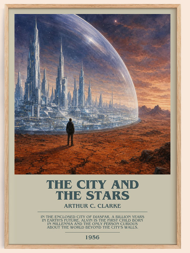 The City and the Stars Bookish Wall Art by Arthur C. Clarke