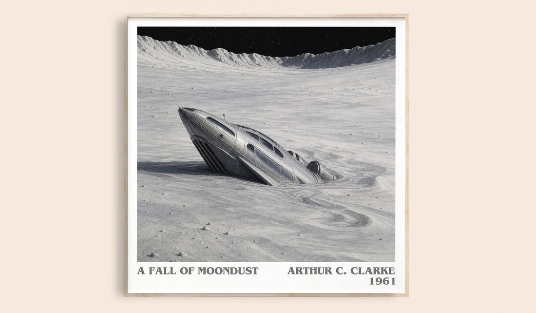 A Fall of Moondust literary book poster by Arthur C. Clarke – framed literary art print