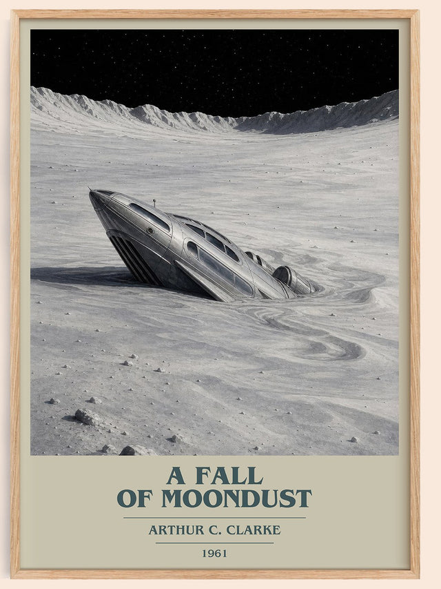A Fall of Moondust Book Cover Poster by Arthur C. Clarke