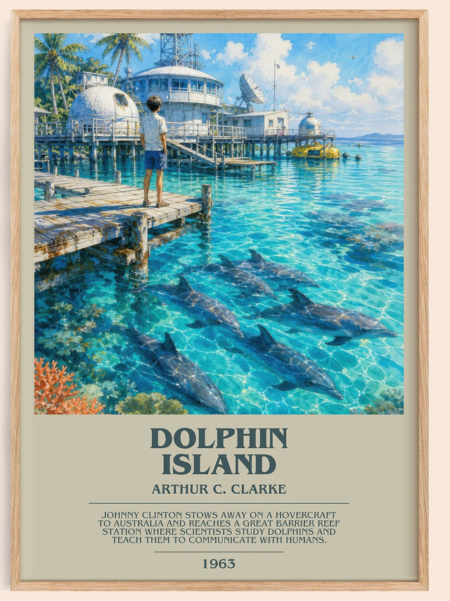 Dolphin Island Bookish Wall Art by Arthur C. Clarke