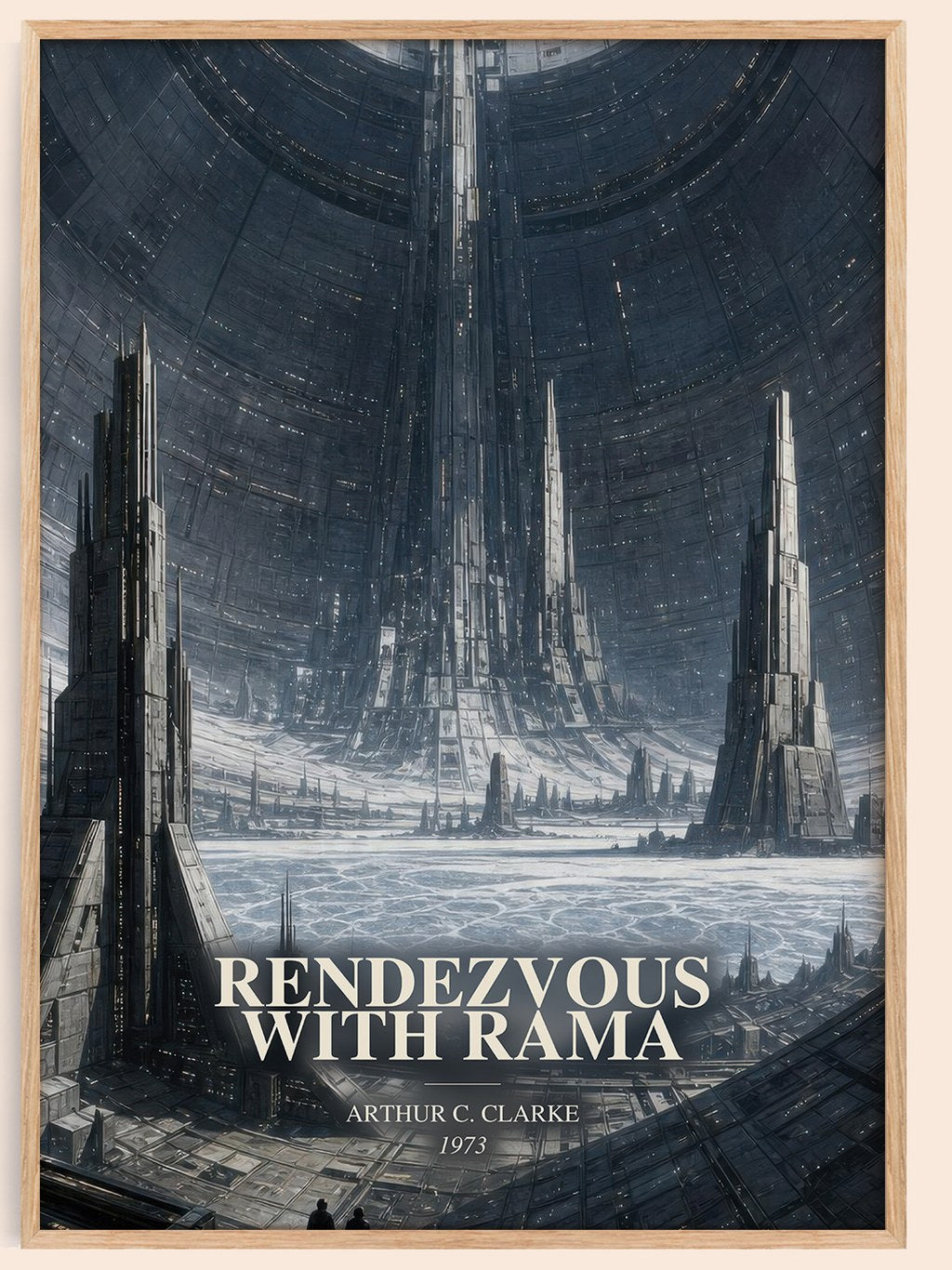 Rendezvous with Rama watercolour book poster by Arthur C. Clarke – framed literary art print