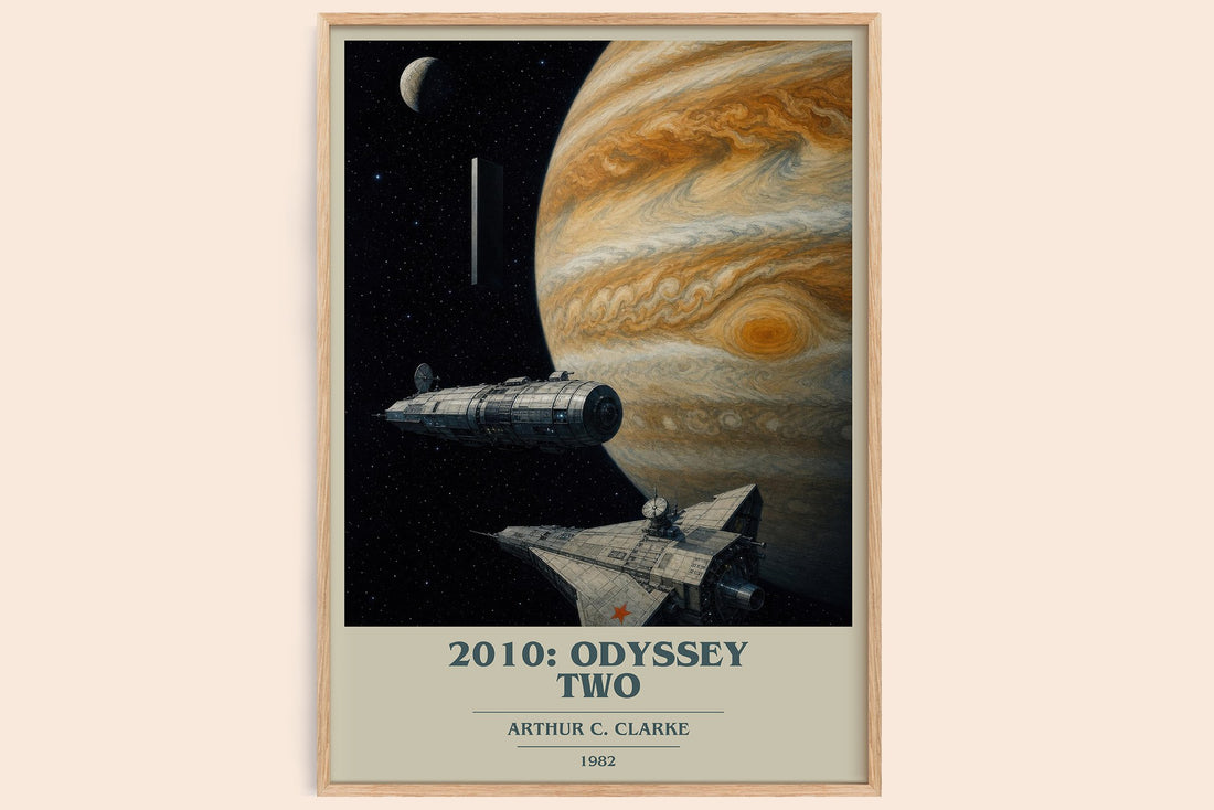 2010: Odyssey Two book cover book poster by Arthur C. Clarke – framed literary art print