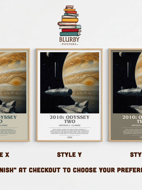2010: Odyssey Two bookish print in frame leaning in hallway – sci fi wall art