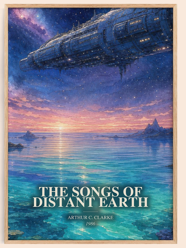Songs of Distant Earth Book Watercolour Illustration by A. Clarke