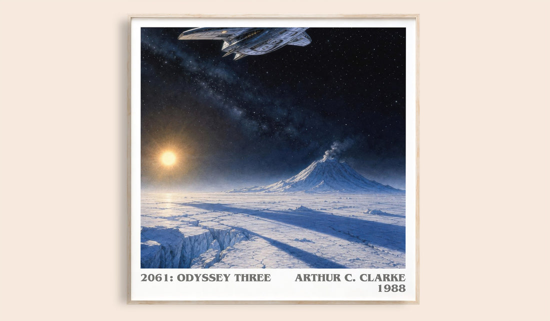 2061: Odyssey Three literary book poster by Arthur C. Clarke – framed literary art print