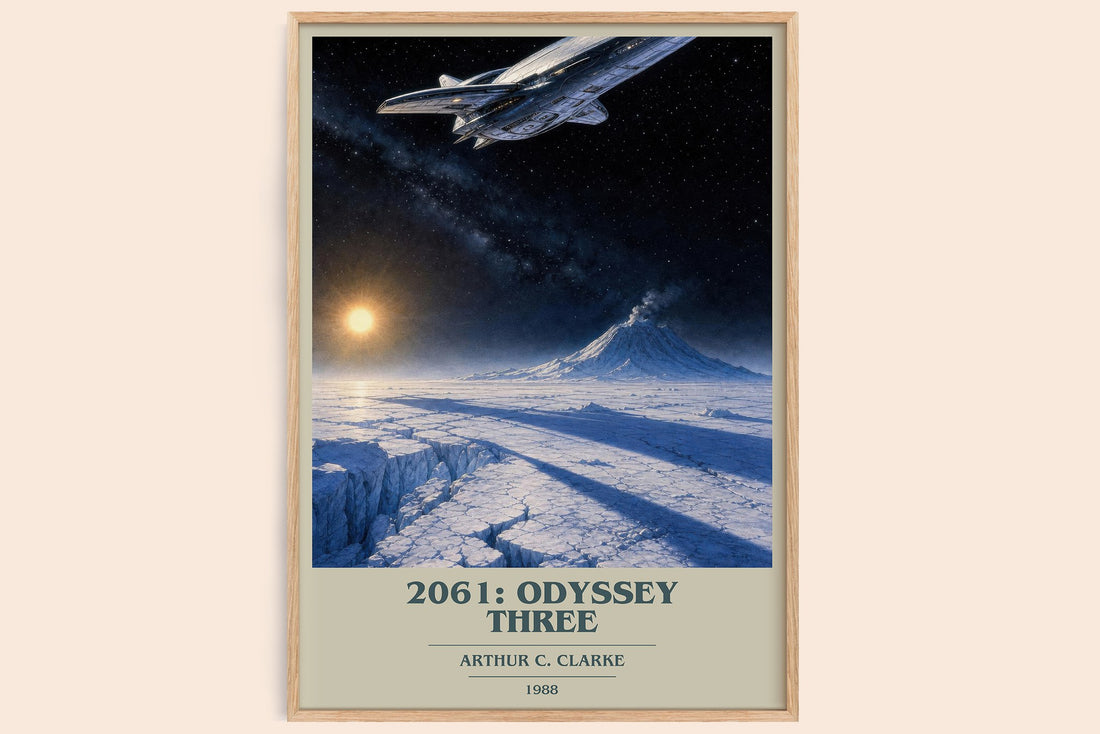 2061: Odyssey Three book cover book poster by Arthur C. Clarke – framed literary art print