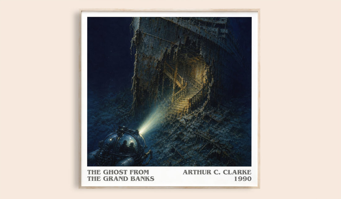The Ghost from the Grand Banks literary book poster by Arthur C. Clarke – framed literary art print