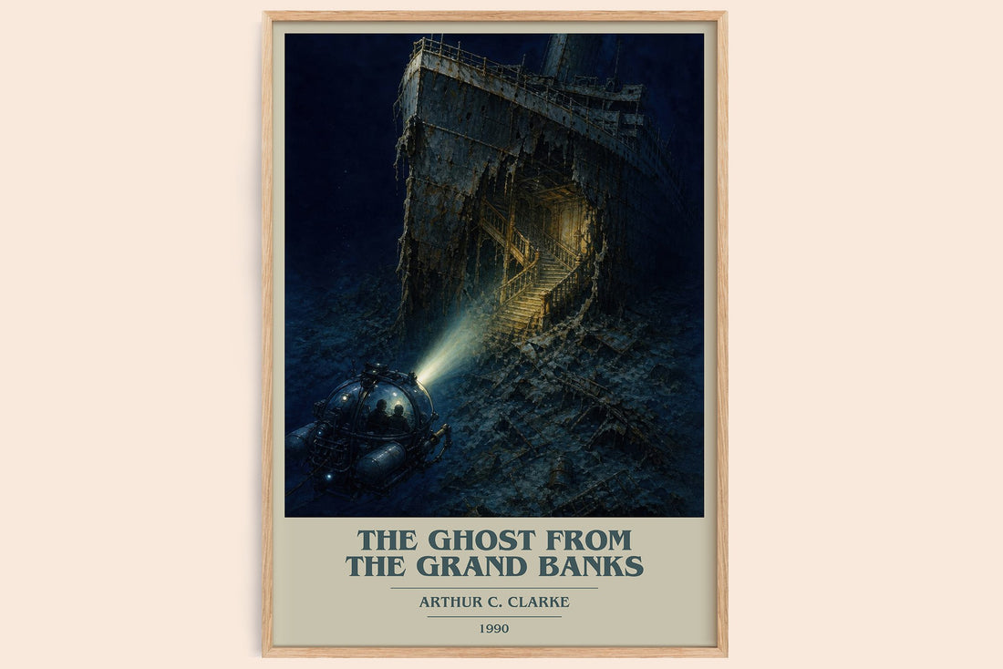 The Ghost from the Grand Banks book cover book poster by Arthur C. Clarke – framed literary art print
