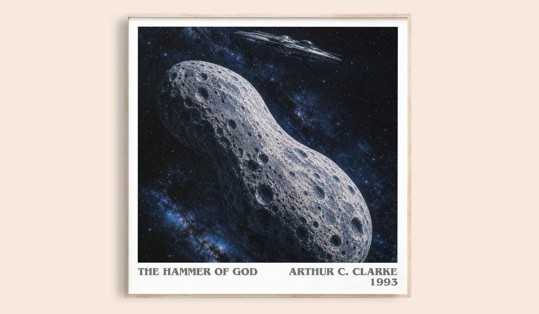 The Hammer of God literary book poster by Arthur C. Clarke – framed literary art print