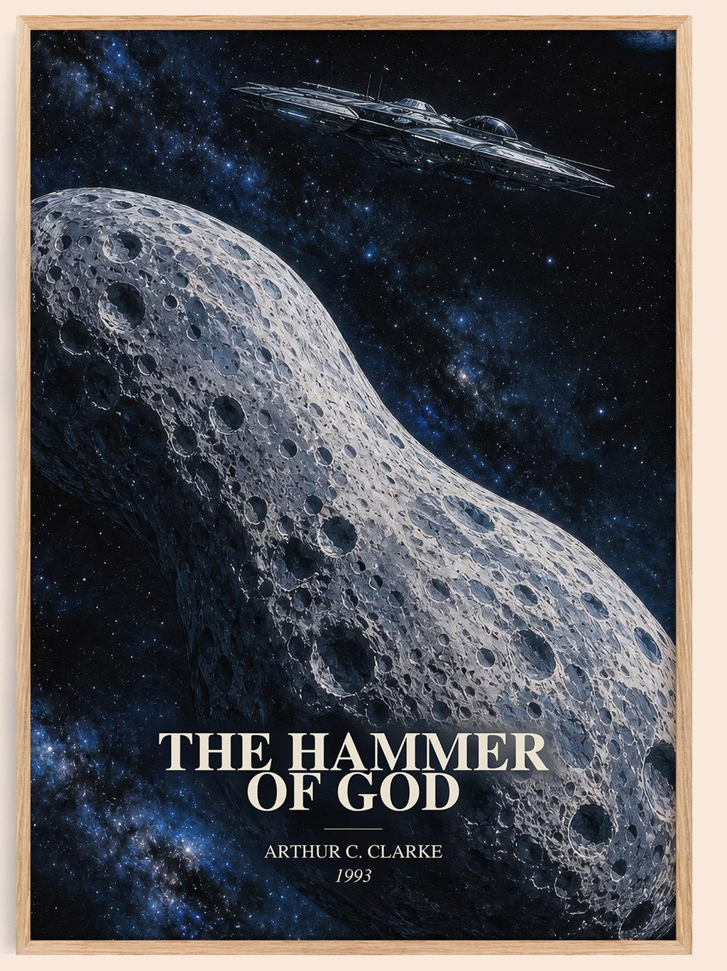 The Hammer of God watercolour book poster by Arthur C. Clarke – framed literary art print