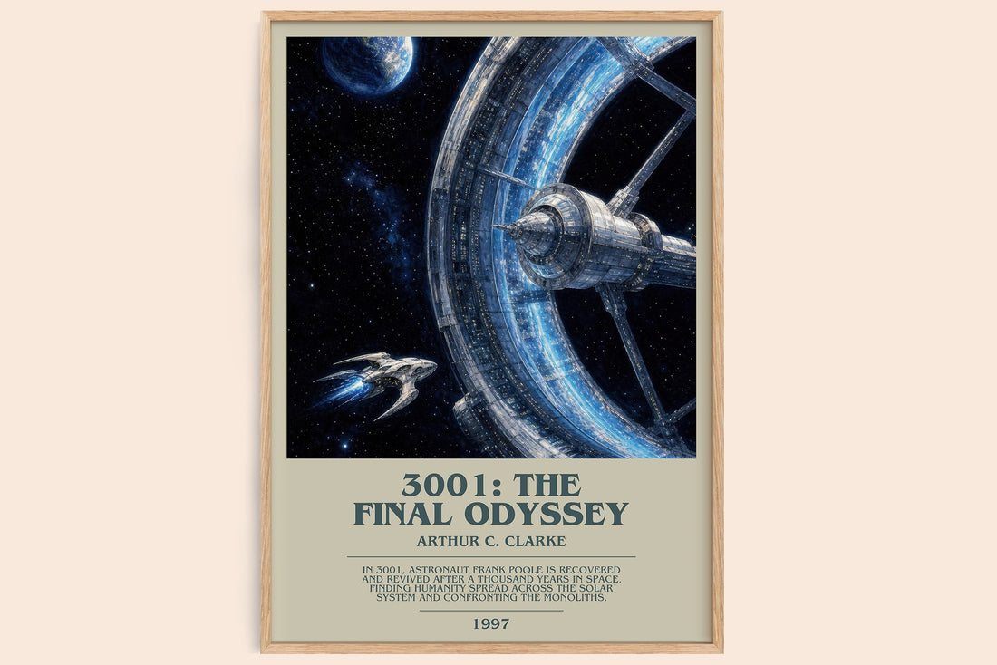 3001: The Final Odyssey bookish book poster by Arthur C. Clarke – framed literary art print