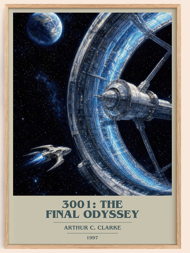 3001: The Final Odyssey Book Cover Poster by Arthur C. Clarke