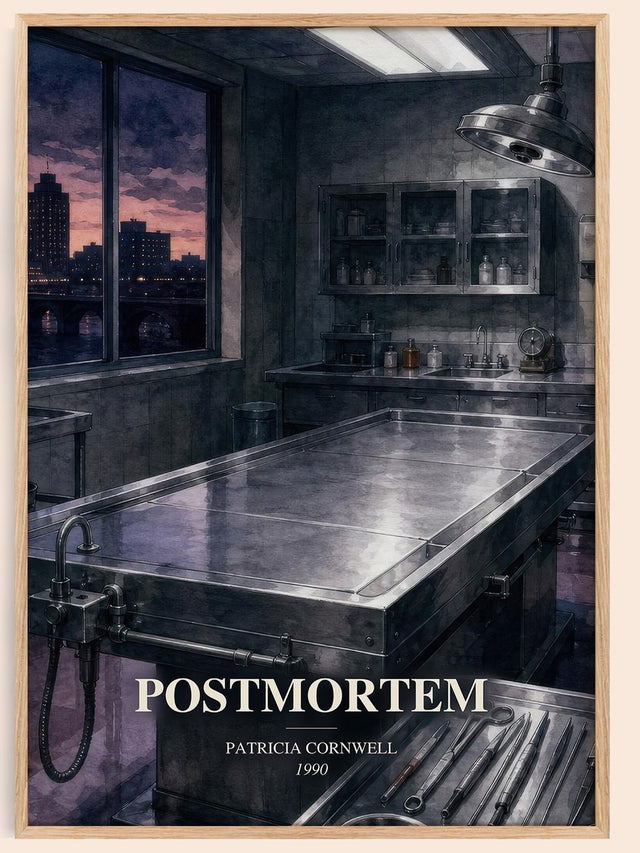 Postmortem Book Watercolour Illustration by Patricia Cornwell