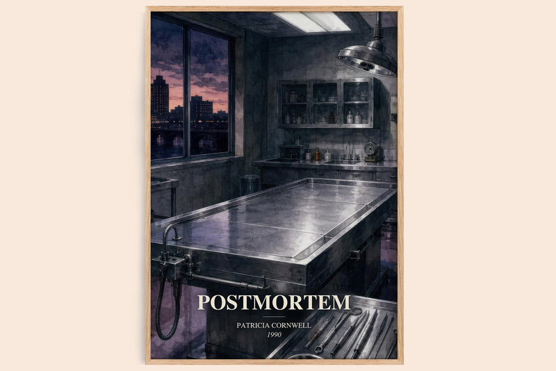 Postmortem Book Watercolour Illustration by Patricia Cornwell (Edge style)