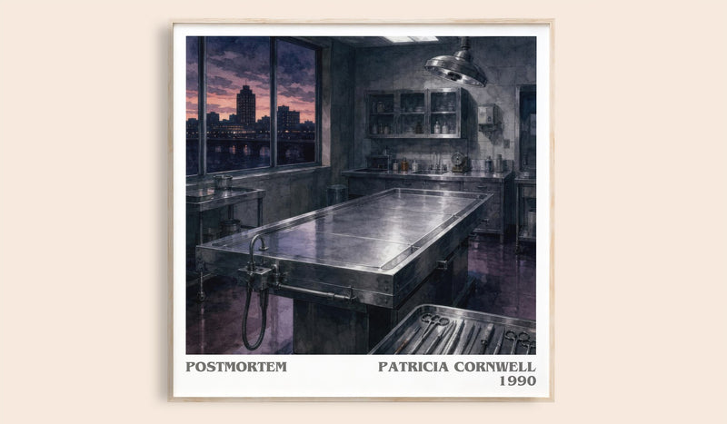 Postmortem Literary Art Print by Patricia Cornwell (Square style)