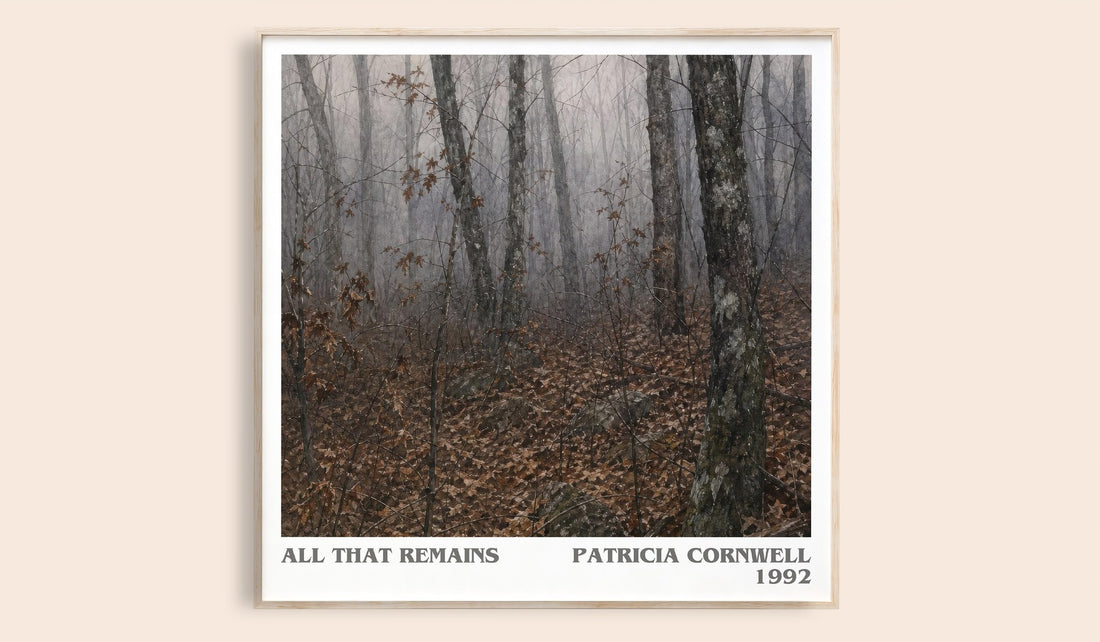 All That Remains literary book poster by Patricia Cornwell – framed literary art print