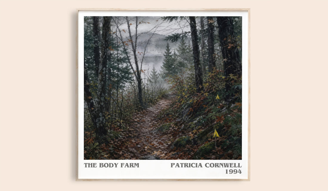 The Body Farm literary book poster by Patricia Cornwell – framed literary art print