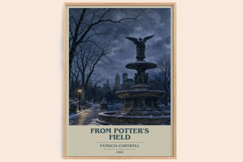From Potter's Field book cover book poster by Patricia Cornwell – framed literary art print