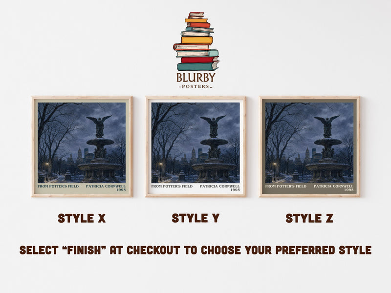 From Potter's Field literary print in frame leaning in hallway – crime wall art