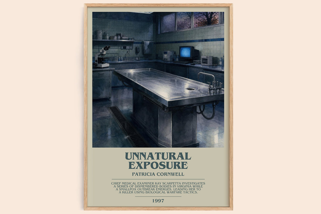 Unnatural Exposure bookish book poster by Patricia Cornwell – framed literary art print