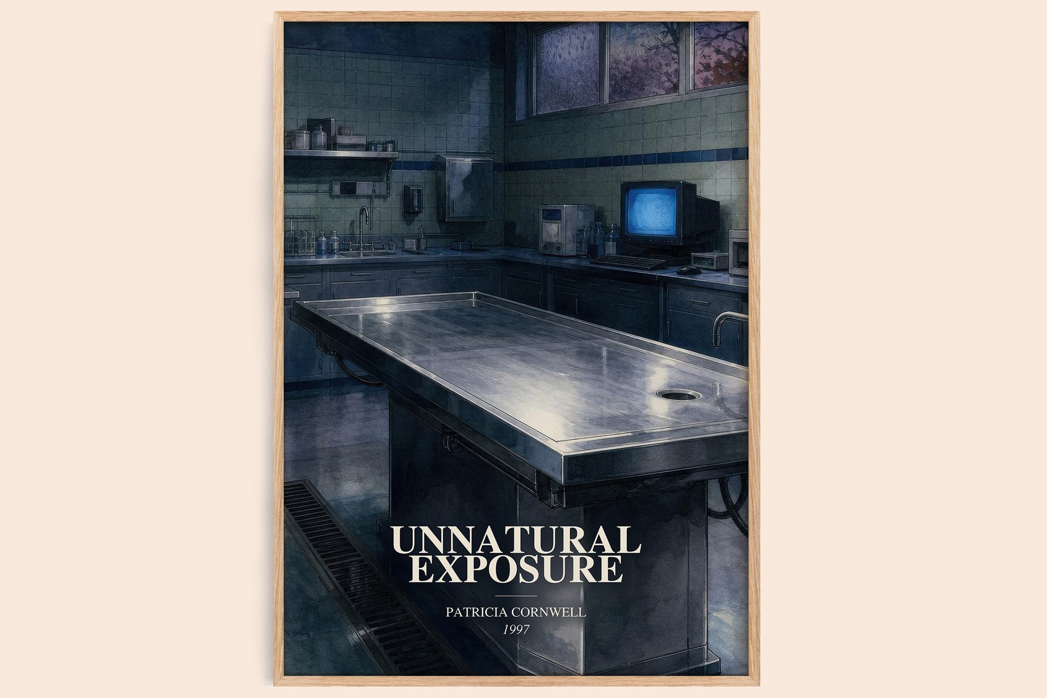 Unnatural Exposure Book Watercolour Illustration by Patricia Cornwell