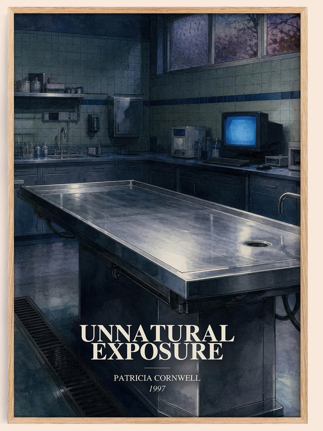 Unnatural Exposure Book Watercolour Illustration by Patricia Cornwell