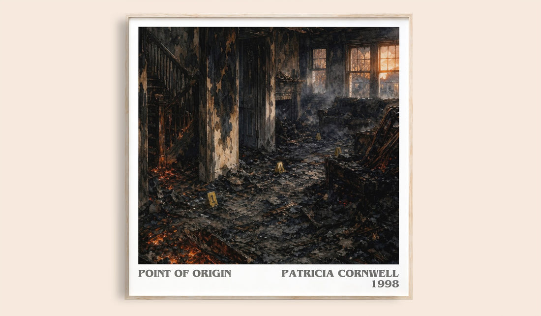 Point of Origin literary book poster by Patricia Cornwell – framed literary art print