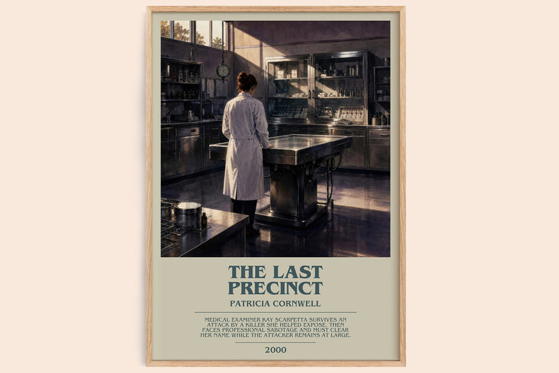 The Last Precinct bookish book poster by Patricia Cornwell – framed literary art print