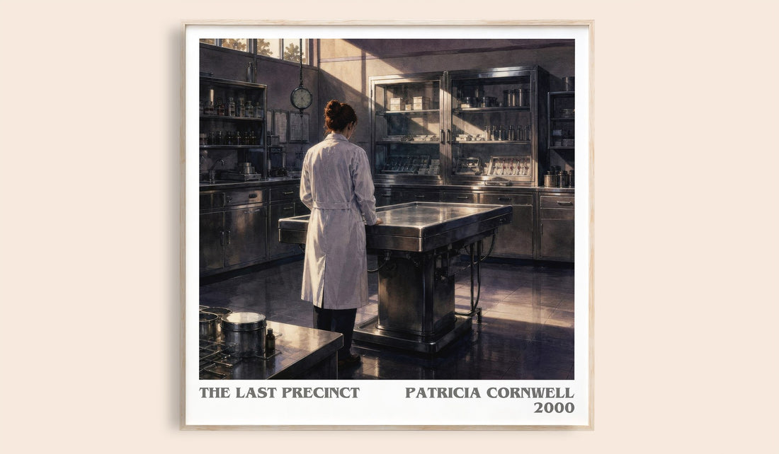 The Last Precinct literary book poster by Patricia Cornwell – framed literary art print