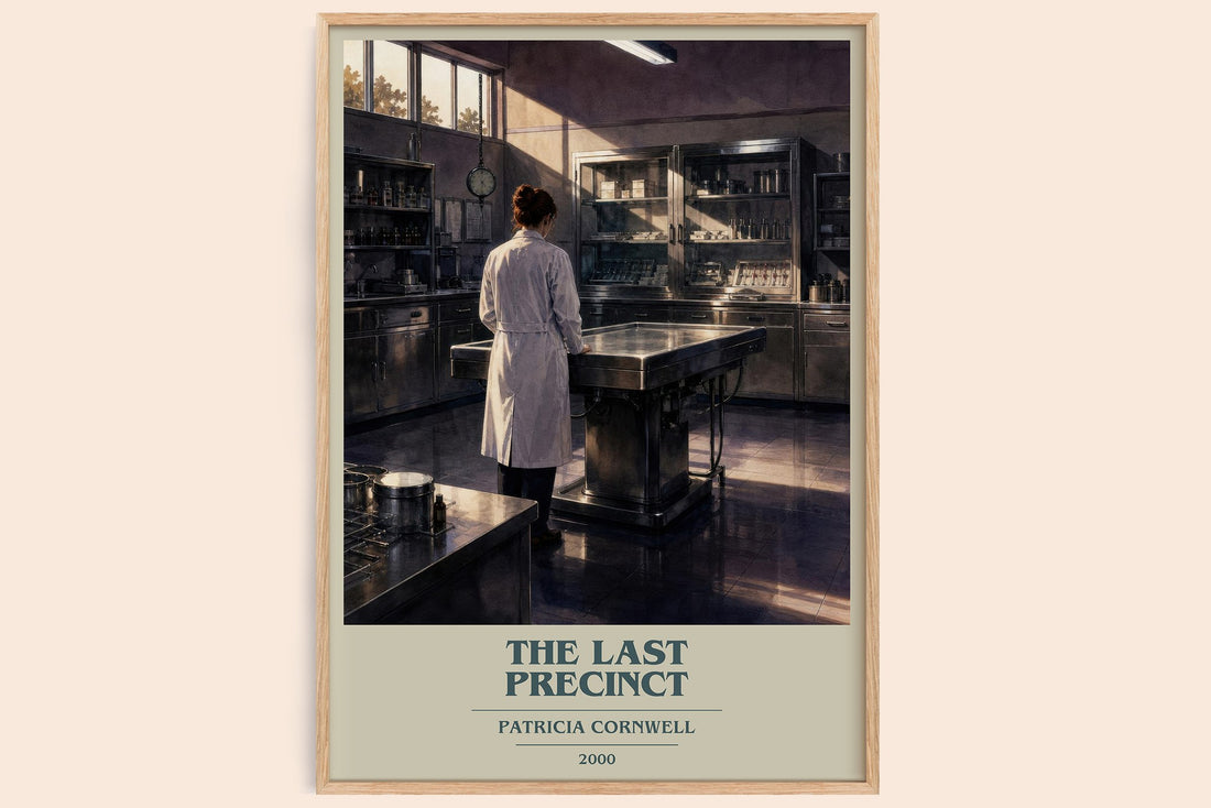 The Last Precinct book cover book poster by Patricia Cornwell – framed literary art print