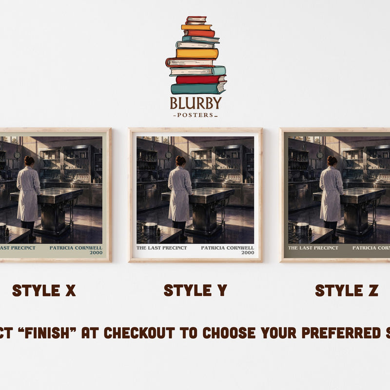 The Last Precinct literary print in frame leaning in hallway – crime wall art