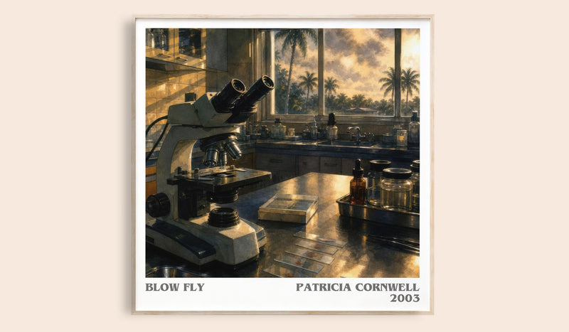 Blow Fly literary book poster by Patricia Cornwell – framed literary art print