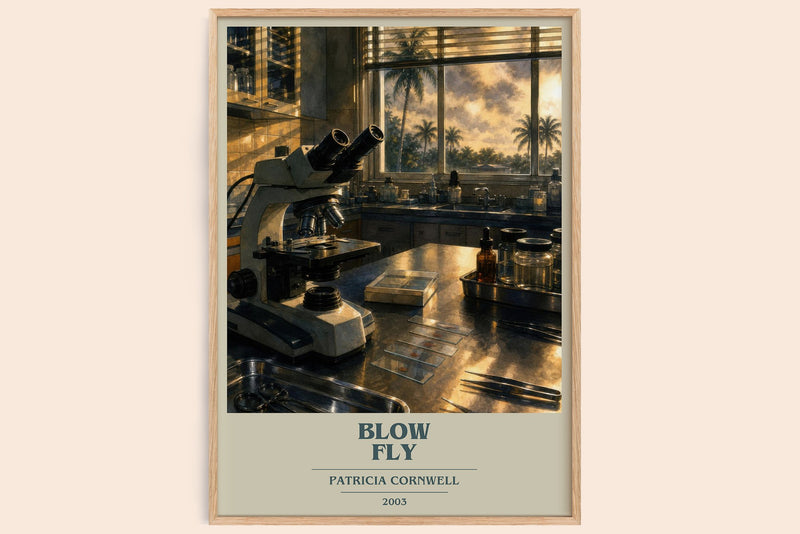 Blow Fly book cover book poster by Patricia Cornwell – framed literary art print