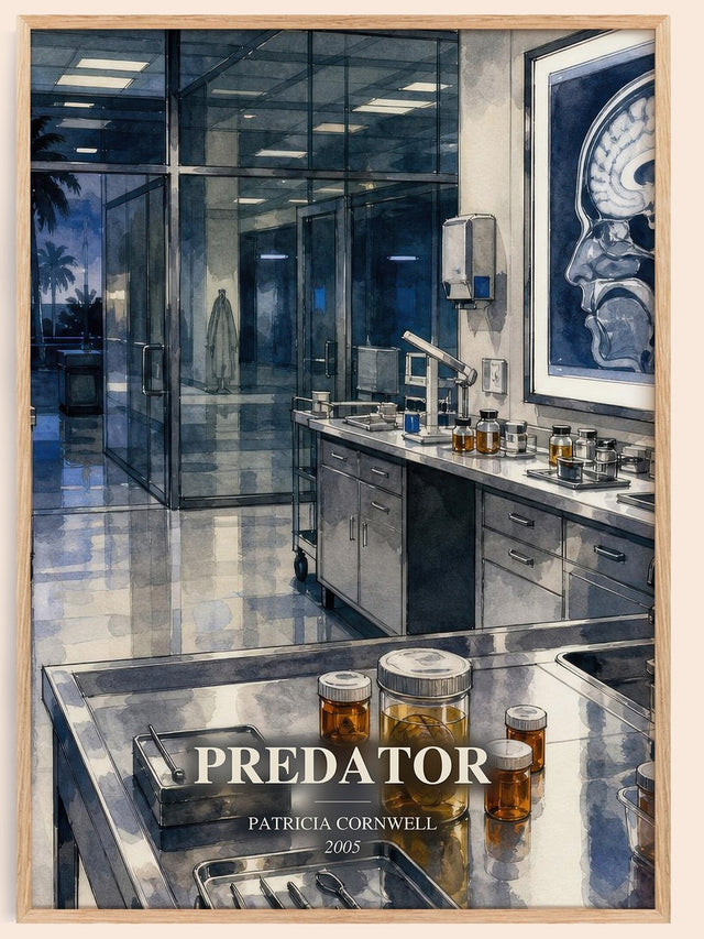 Predator Book Watercolour Illustration by Patricia Cornwell