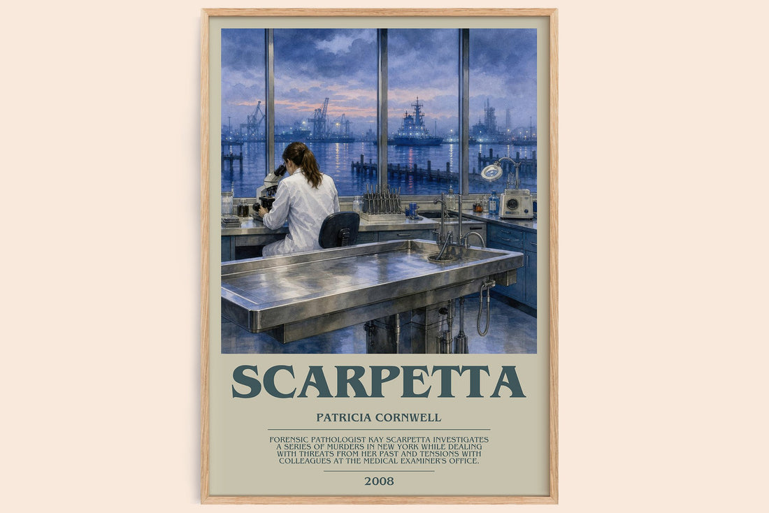 Scarpetta bookish book poster by Patricia Cornwell – framed literary art print