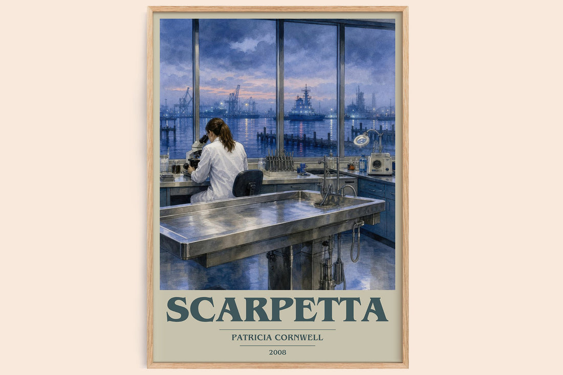 Scarpetta book cover book poster by Patricia Cornwell – framed literary art print