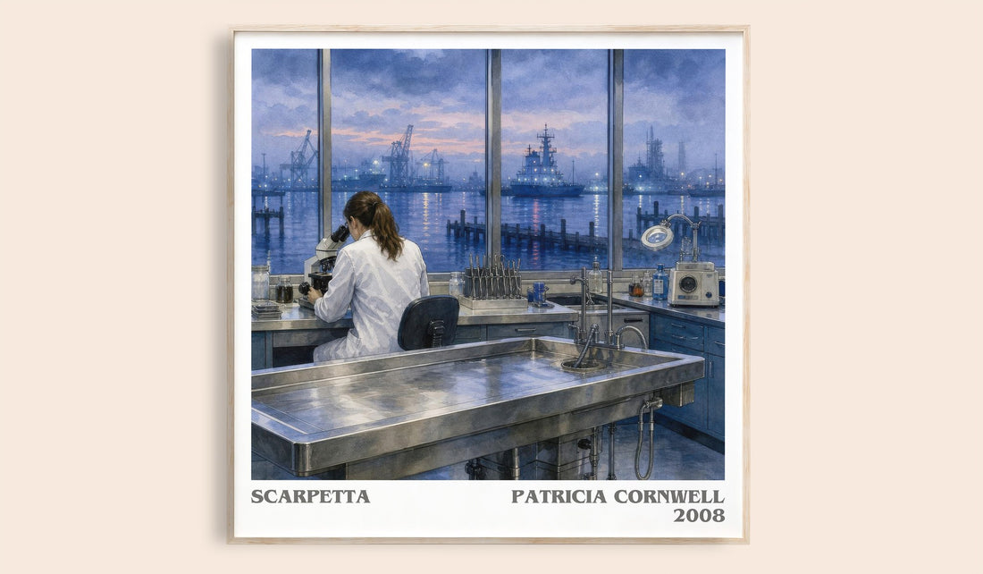Scarpetta literary book poster by Patricia Cornwell – framed literary art print