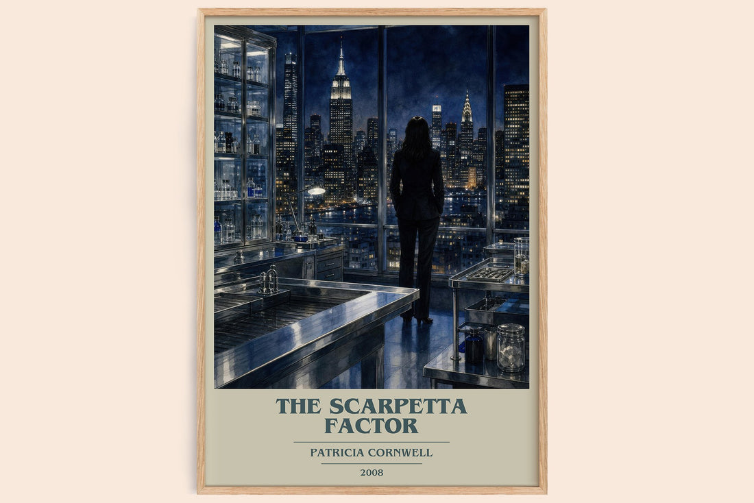 The Scarpetta Factor book cover book poster by Patricia Cornwell – framed literary art print