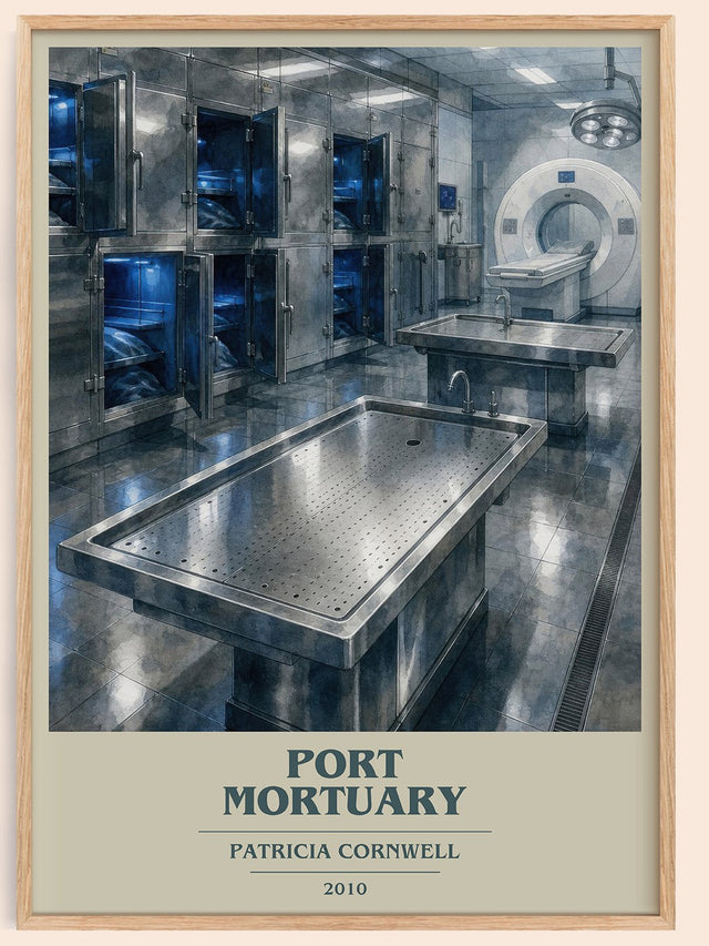 Port Mortuary Book Cover Poster by Patricia Cornwell