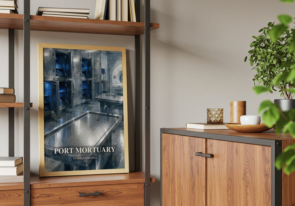 Port Mortuary book watercolour illustration paper finish options – matte satin gloss