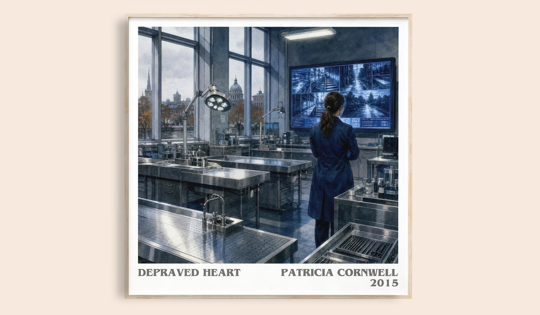 Depraved Heart literary book poster by Patricia Cornwell – framed literary art print