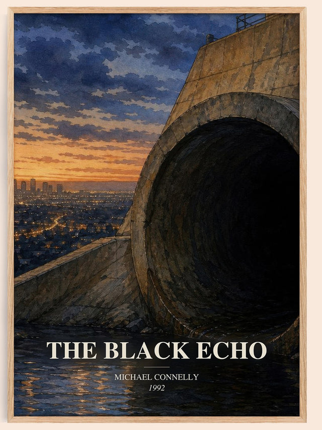 The Black Echo Book Watercolour Illustration by Michael Connelly