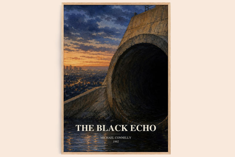 The Black Echo Book Watercolour Illustration by Michael Connelly (Edge style)