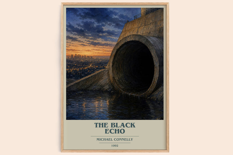 The Black Echo Book Cover Poster by Michael Connelly (Modern Minimalist style)